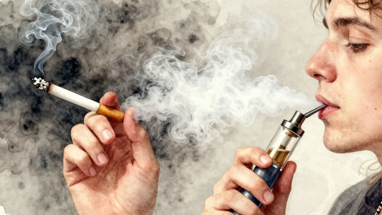 Kouření konopí s tmavým kouřem vs. čistá pára z vaporizéru