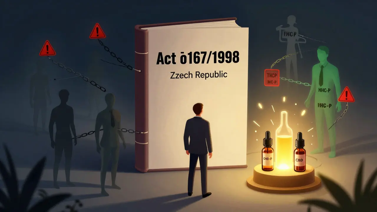 Ilustrace rozdílů mezi legálními CBD a nelegálními syntetickými kanabinoidy