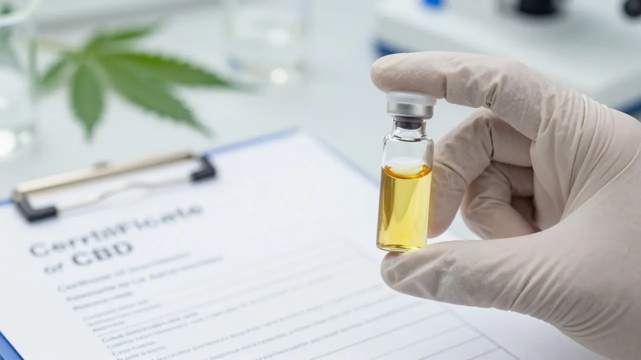 Laboratorní testování CBD oleje s certifikátem analýzy pro kvalitu