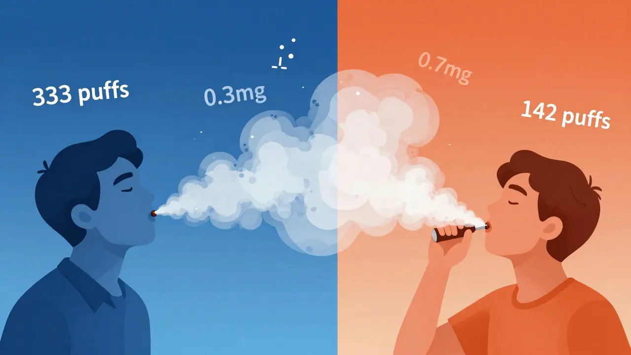 Ilustrace rozdílu mezi krátkým a dlouhým tahem